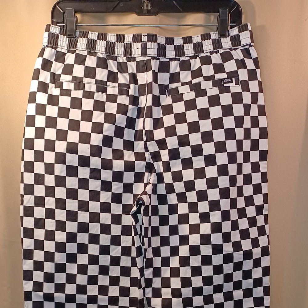 HTF Vans Black/White Checkered Checkerboard Joggers Women's Small - Picture 2 of 14